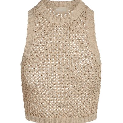 Key West Top – Champagne Diamond Crochet