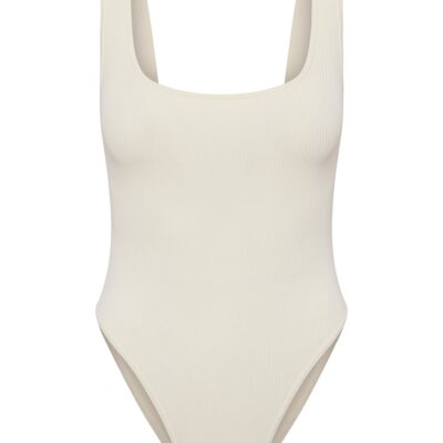 Sardinia Bodysuit – Ivory Rib