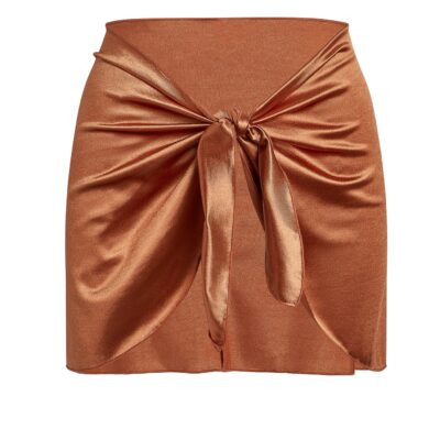 St. Barth’s Skirt – Bronze Shiny Jersey