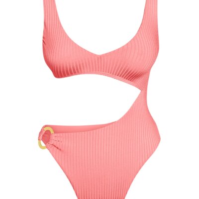 St. Barth’s One Piece – Guava Wide Rib