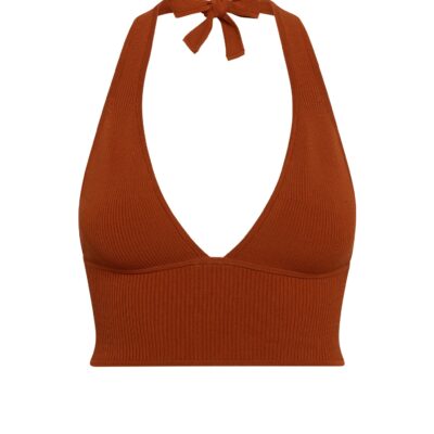 Laurel Canyon Knitwear Top – Copper Rib