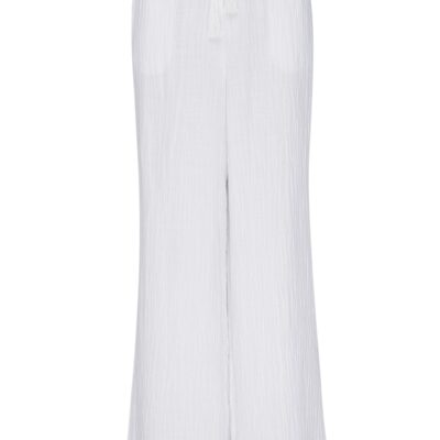 Tahiti Pant – White Crinkle Linen