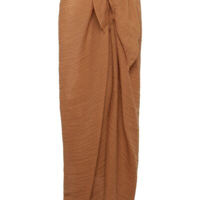 St. Tropez Sarong – Bronze Crinkle Linen