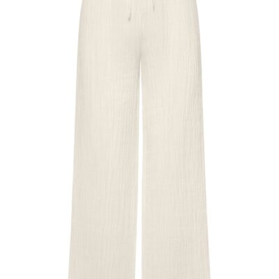 Belize Pant – Ivory Crinkle Linen