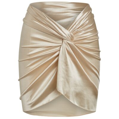 Andros Mini Sarong – Champagne Shiny Jersey