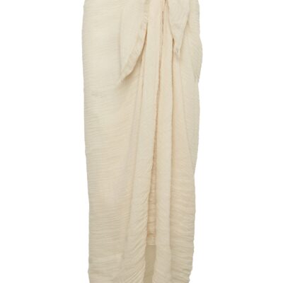 St. Tropez Sarong – Champagne Crinkle Linen