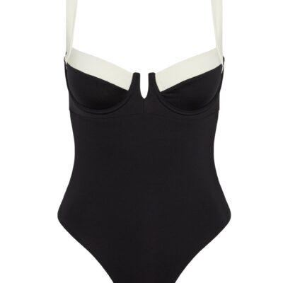 Clovelly One Piece – Black/Ivory