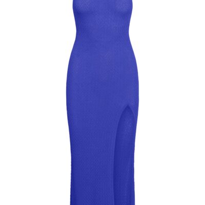 Honolulu Dress – Cobalt Hatch Jacquard